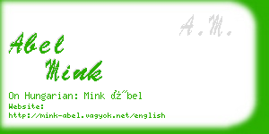 abel mink business card